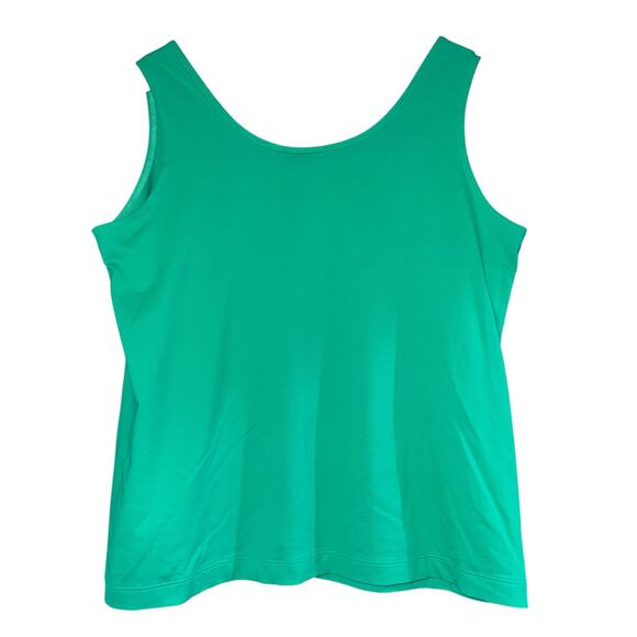Chicos Kelly Green Tank Top Women's Medium Layering Stretch Basic Travel Scoop - Picture 2 of 3